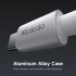 Mcdodo CA-6942 36W USB C to Lightning Cable with Flashing Light 4ft, Nylon Braided Lightning USB C Fast Charging Cable Fit for 14 13 12 11/Pro/ProMax/Plus, iPad, AirPods, iTouch - White